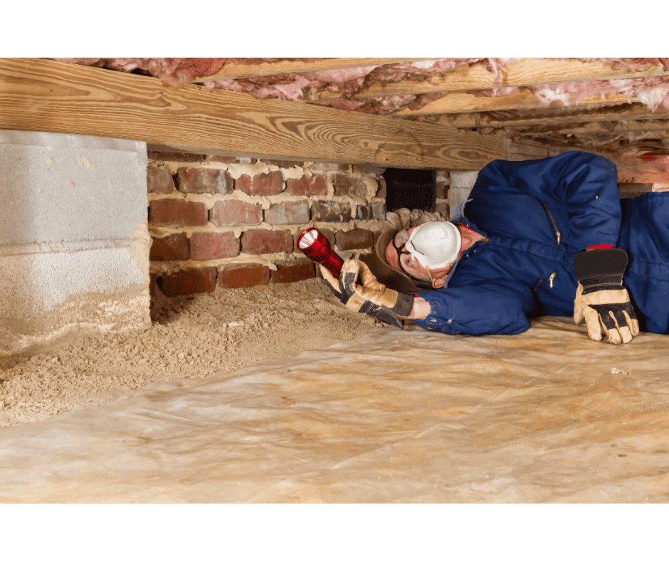 A house in Melbourne Beach, FL is getting inspected for Termites. Termites can infest even block and solid concrete houses by accessing cracks then attacking baseboards and eating furnishings.