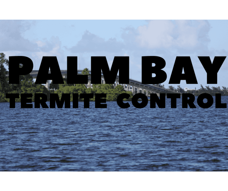 Termite Control Palm Bay. Palm Bay Termite Control banner with Melbourne Causeway and Indian River Lagoon in the background