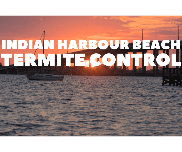 termite control indian harbour beach; A scenic photo of a bridge and sailboat on the water at sunrise or sunset in Indian Harbour Beach, FL, with the text "Indian Harbour Beach Termite Control."