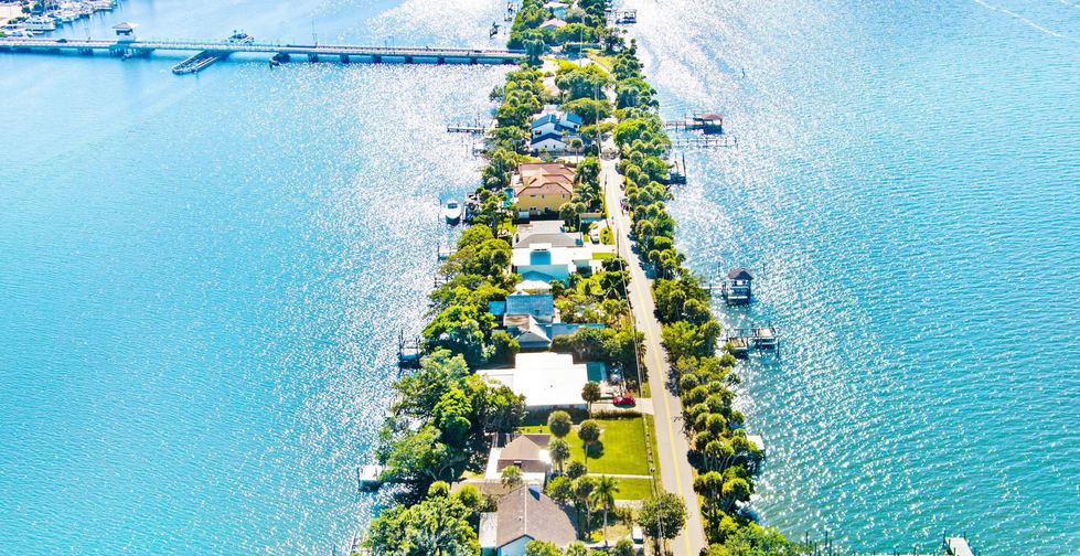 Aerial view of South Tropical Trail on Merritt Island.